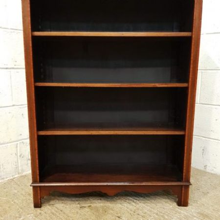 Antikes edwardian Mahagoni offenes Bücherregal um 1900