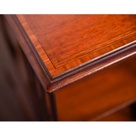 antikes eingelegtes Mahagonidrehbücherregal edwardian Stil 