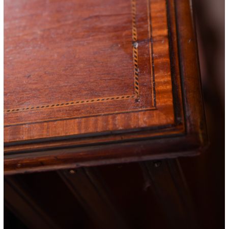 antikes eingelegtes Mahagonidrehbücherregal edwardian Stil 