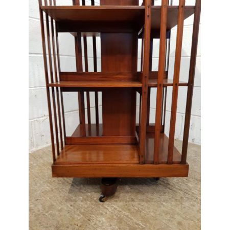 Antiker großer Bücherschrank aus Nussbaum um 1900 edwardianisch