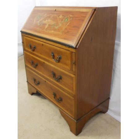 edwardian Intarsien inlay Mahagoni Schreibbureau