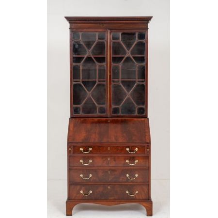 Mahagoni Massivholzschrank Sekretär Antik Georgianisch