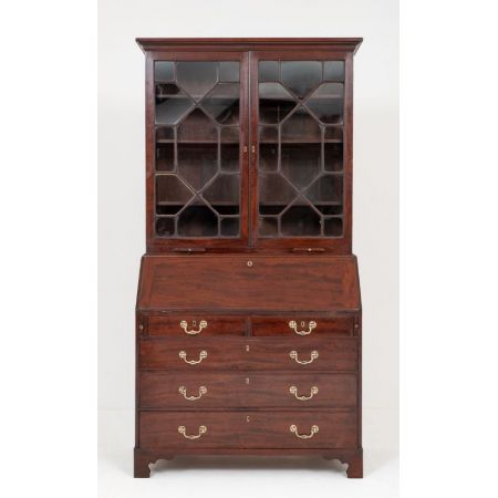 Mahagoni Massivholzschrank Sekretär Antik Georgianisch