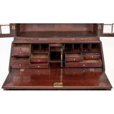 Mahagoni Massivholzschrank Sekretär Antik Georgianisch