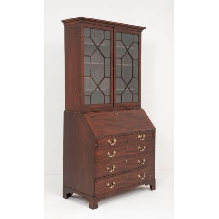 Mahagoni Massivholzschrank Sekretär Antik Georgianisch