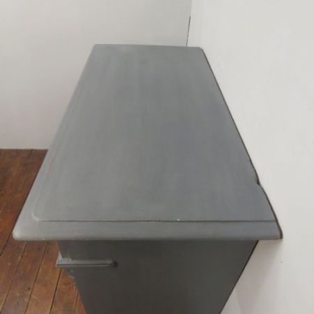 Antike rustikale Kommode / Dresser Base aus Weichholz, neu gestrichen, ungarisch, ca 1880