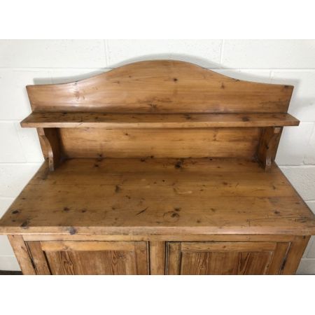 Antikes viktorianisches Sideboard / Seitenschrank aus Weichholz, ca 1860