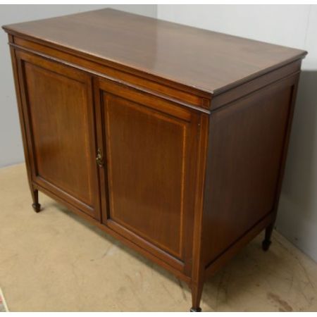 Inlay Sideboard aus Mahagoni mit 2 Türen echt antik 