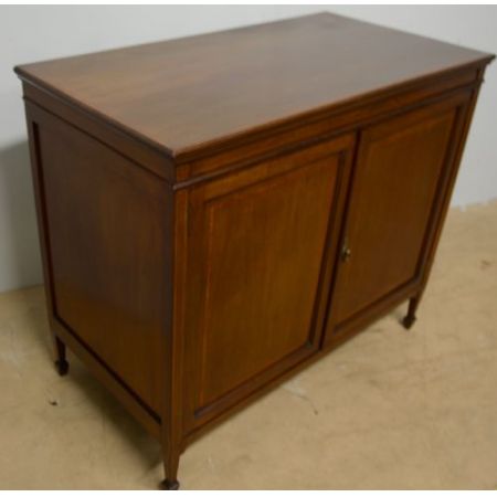 Inlay Sideboard aus Mahagoni mit 2 Türen echt antik 