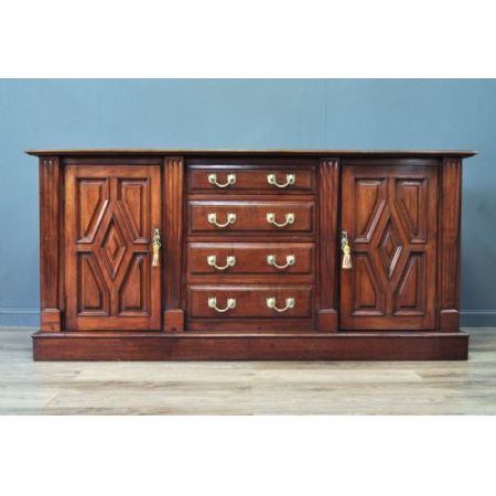 großes Sideboard aus Mahagoni im viktorianischen Stil, antik 