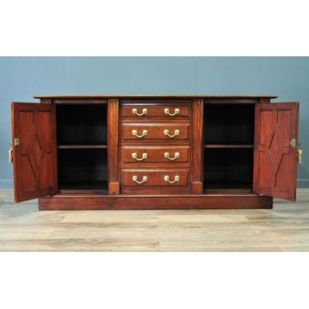 großes Sideboard aus Mahagoni im viktorianischen Stil, antik 