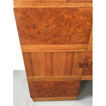 Antikes Mahagonibogen-Sideboard mit Intarsien
