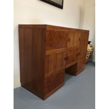 Antikes Mahagonibogen-Sideboard mit Intarsien