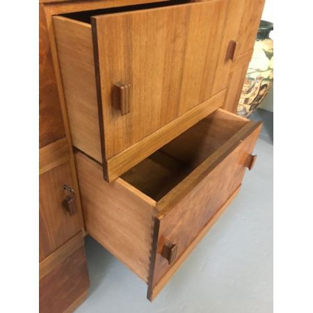 Antikes Mahagonibogen-Sideboard mit Intarsien