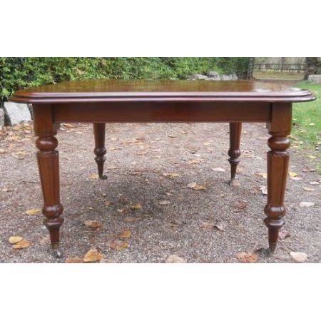 Victorian ausziehbarer Esstisch aus massivem Mahagoni für acht Personen