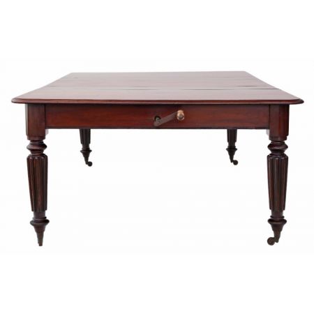 Ausziehbarer Esstisch aus kubanischem Mahagoni, viktorianischer Stil, antik 