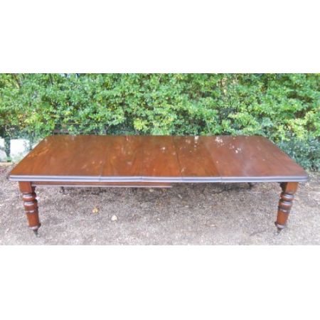 Antiker ausziehbarer Esstisch aus Mahagoni für 12 Personen,  viktorianischer Stil 
