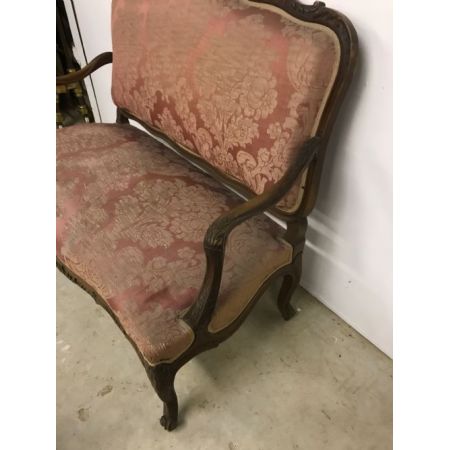 Französisches Nussbaum Sofa, antik 