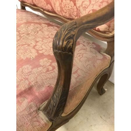 Französisches Nussbaum Sofa, antik 