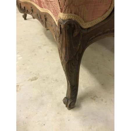 Französisches Nussbaum Sofa, antik 