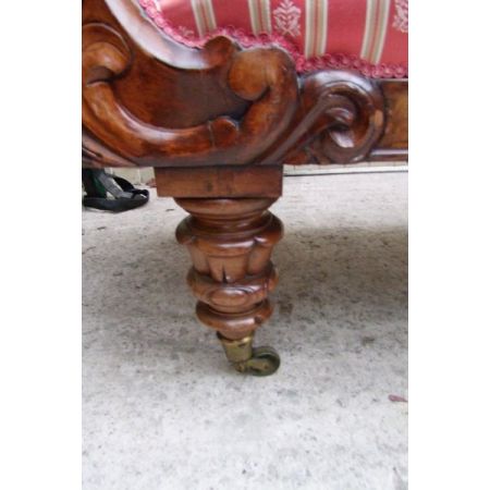 Sofa aus Mahagoni-Holz Massivholzsofa antik aus dem 19. Jahrhundert