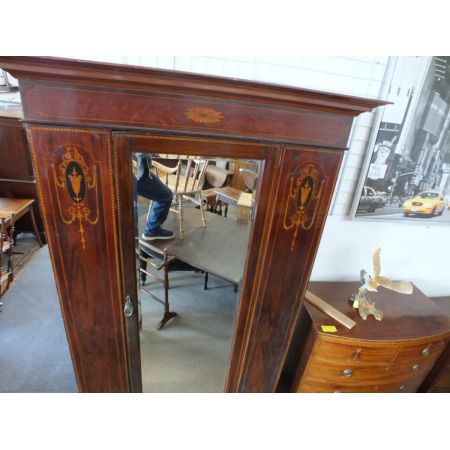 Garderobe Mahagoni Massivholzschrank antik edwardianisch