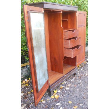 Einbauschrank Mahagoni Massivholzschrank von waring & gillow, antik ca. 1910