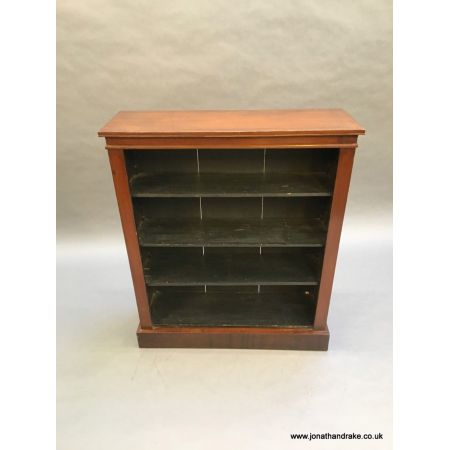 antikes Viktorianisches offenes Bücherregal aus Mahagoniholz massiv 