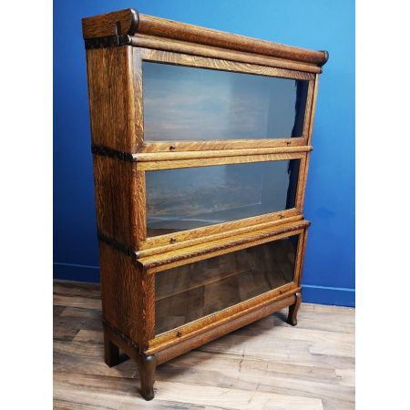 Antikes Eichen Globe  Wernicke Barristers Bücherregal um 1900