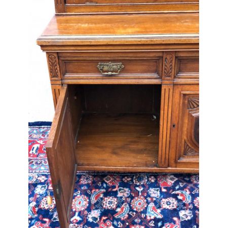 Bücherregal aus massiver Eiche im viktorianischen Stil 