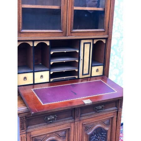 Bücherregal aus massiver Eiche im viktorianischen Stil 