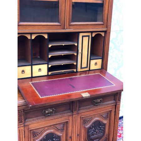 Bücherregal aus massiver Eiche im viktorianischen Stil 