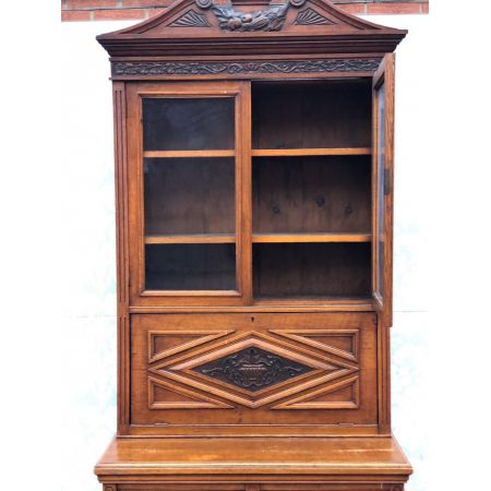 Bücherregal aus massiver Eiche im viktorianischen Stil 