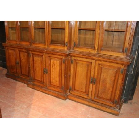 antikes Breakfront Landhaus Bücherregal