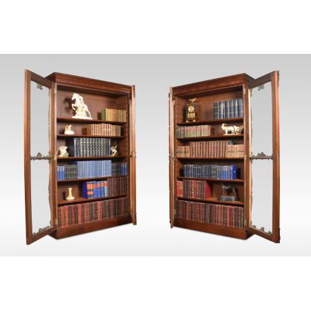 Paar antiker Mahagoni-Bücherregale