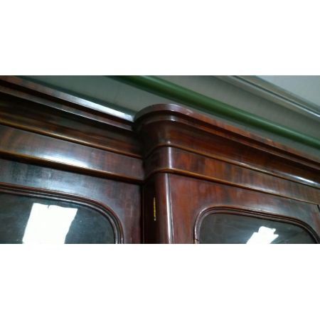 Antikes 4-türiges Bücherregal aus Mahagoni aus dem 19. Jahrhundert