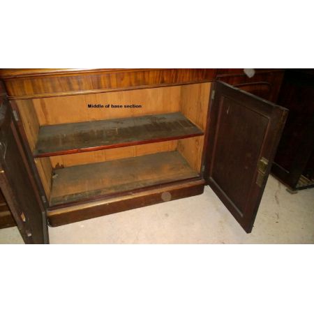 Antikes 4-türiges Bücherregal aus Mahagoni aus dem 19. Jahrhundert