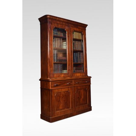 Bücherschrank aus Mahagoni mit zwei Türen