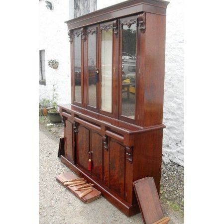 Früh viktorianisches Bücherregal aus Mahagoni