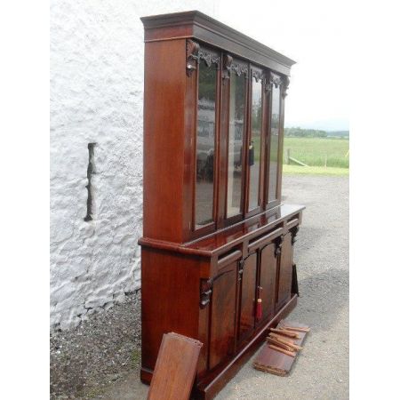 Früh viktorianisches Bücherregal aus Mahagoni