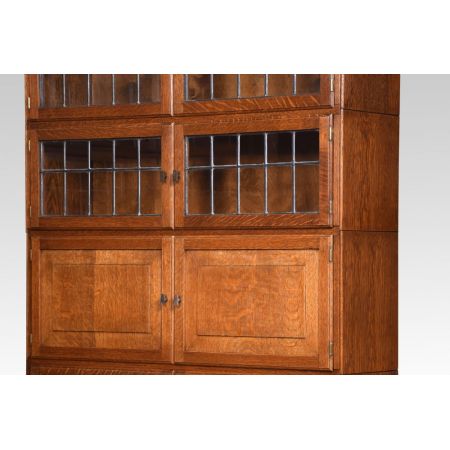 Satz von drei Art-Deco-Bücherregalen aus Eiche