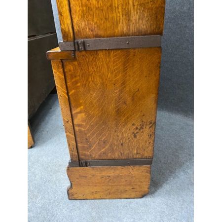 GlobeWernicke Paar Eiche Bücherregale Massivholz antik ca 1920