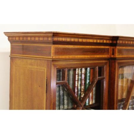 Antikes Mahagoni Bücherregal Massivholz ca 1900