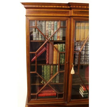 Antikes Mahagoni Bücherregal Massivholz ca 1900