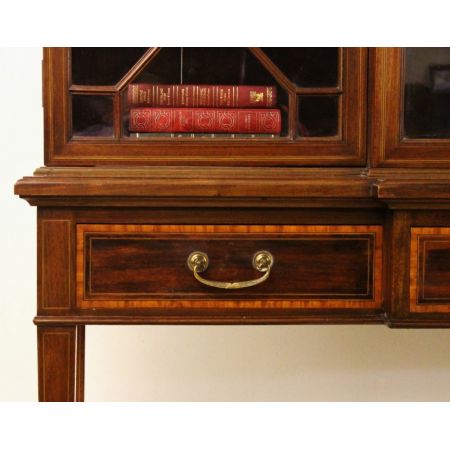 Antikes Mahagoni Bücherregal Massivholz ca 1900