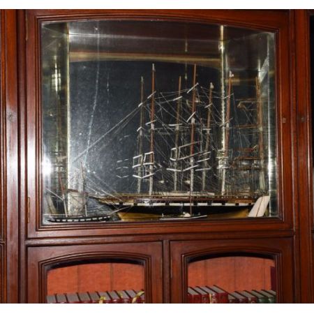 Viktorianischer Bücherschrank Massivholz antik ca 1880