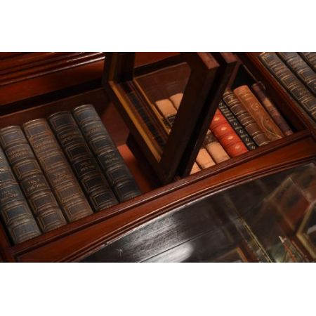 Viktorianischer Bücherschrank Massivholz antik ca 1880