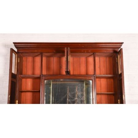 Viktorianischer Bücherschrank Massivholz antik ca 1880