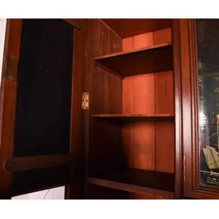 Viktorianischer Bücherschrank Massivholz antik ca 1880