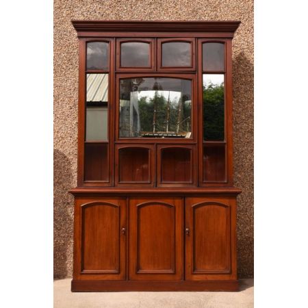 Viktorianischer Bücherschrank Massivholz antik ca 1880